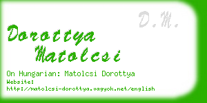 dorottya matolcsi business card